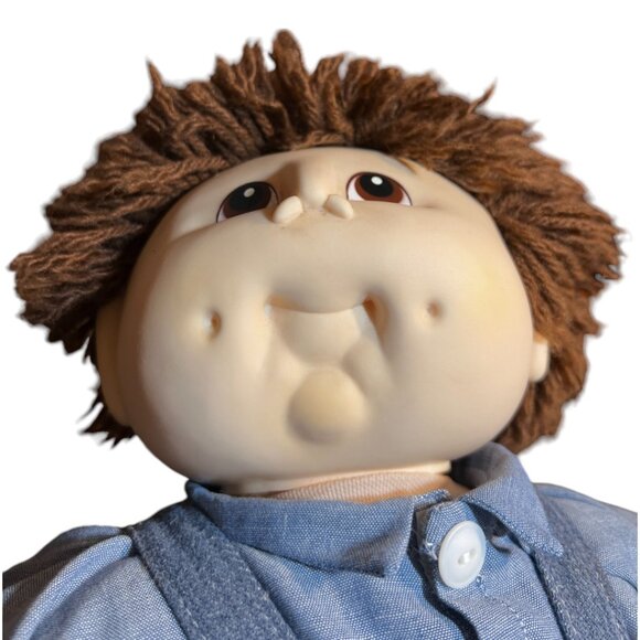 Vtg 1984 COPR MN Thomas CABBAGE PATCH KID Denim Overalls 17.5" tall x 14.5" wide - Picture 3 of 14